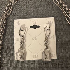 CAbi Silver Necklace and Earrings Lock Set
